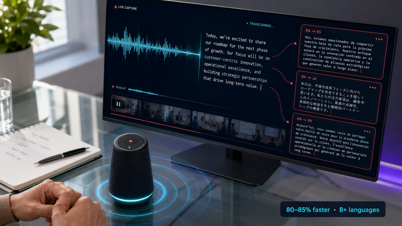 Affine Echoverse: AI transcription and multilingual translation for audio and video