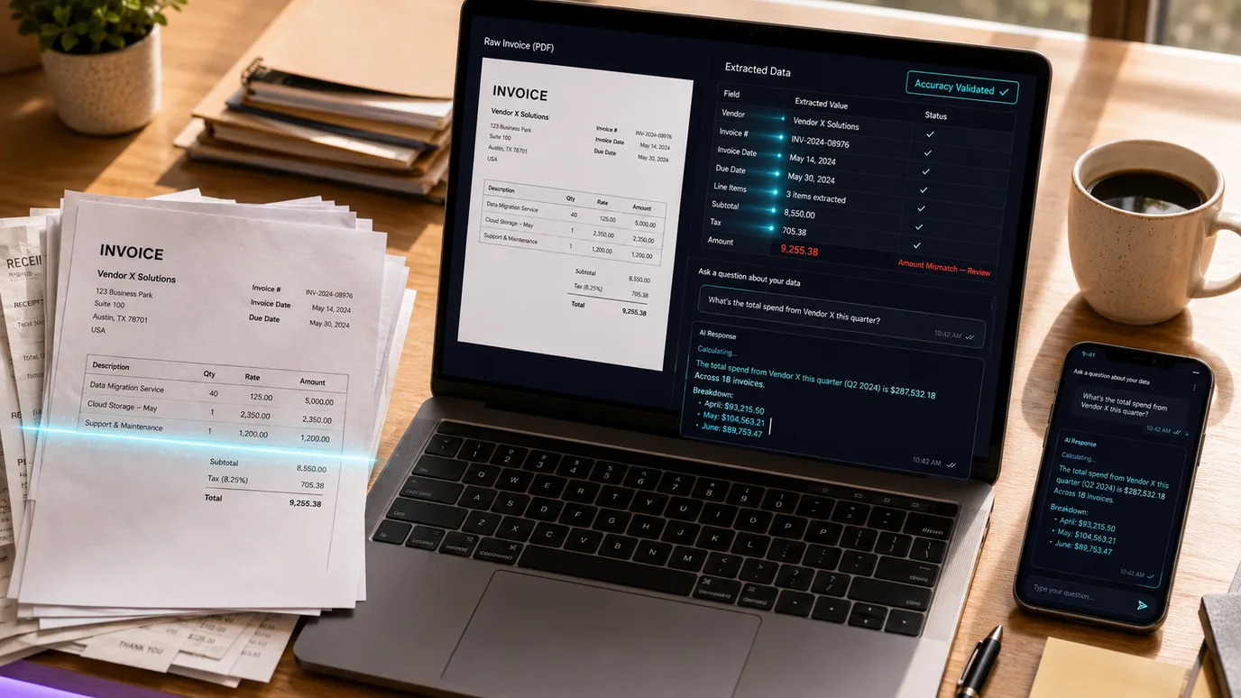 IntelliStructure: document data extraction and natural-language document Q&A