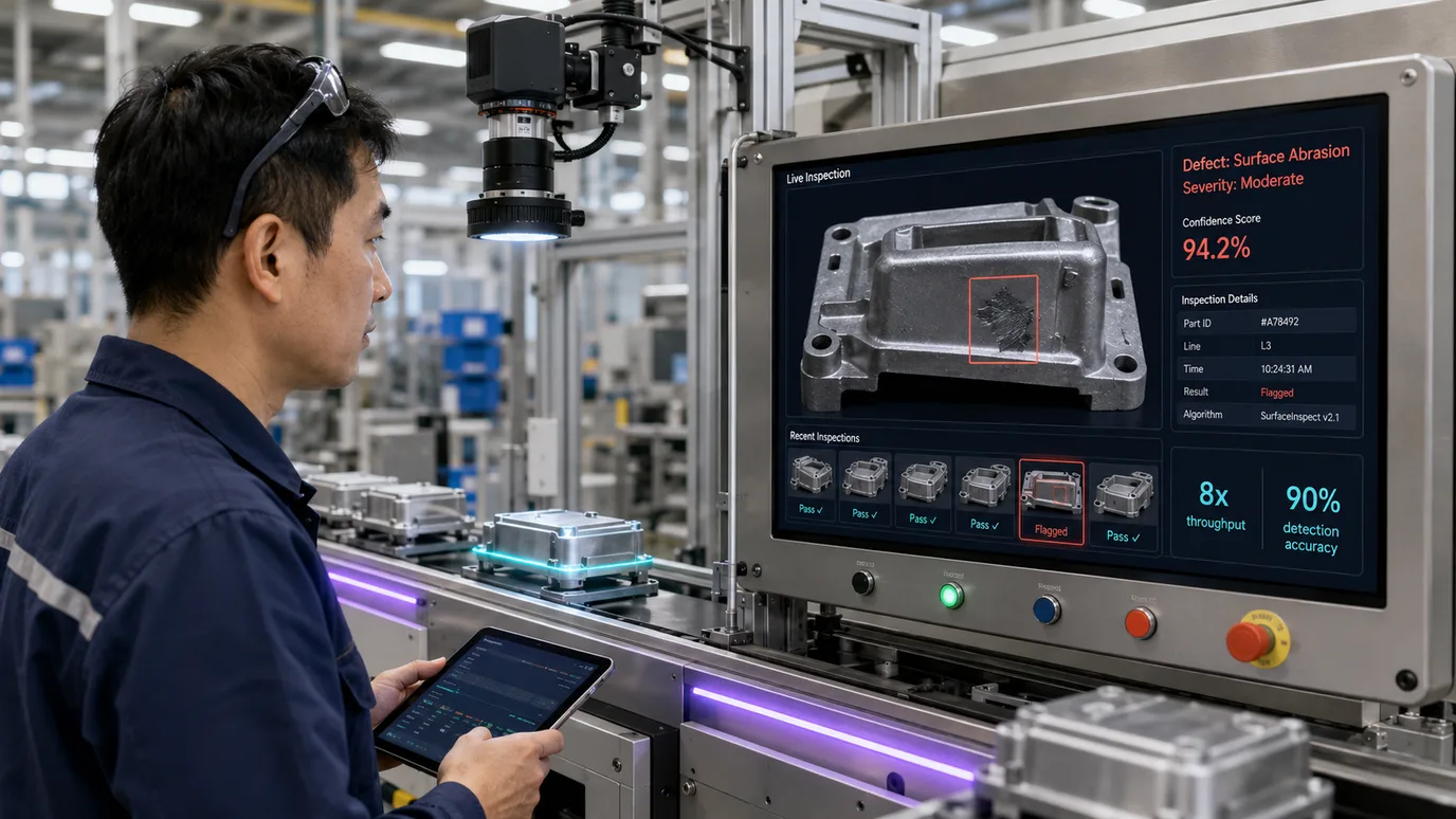 Quality Assurance & Defect Detection Agent: automated visual inspection on the production line