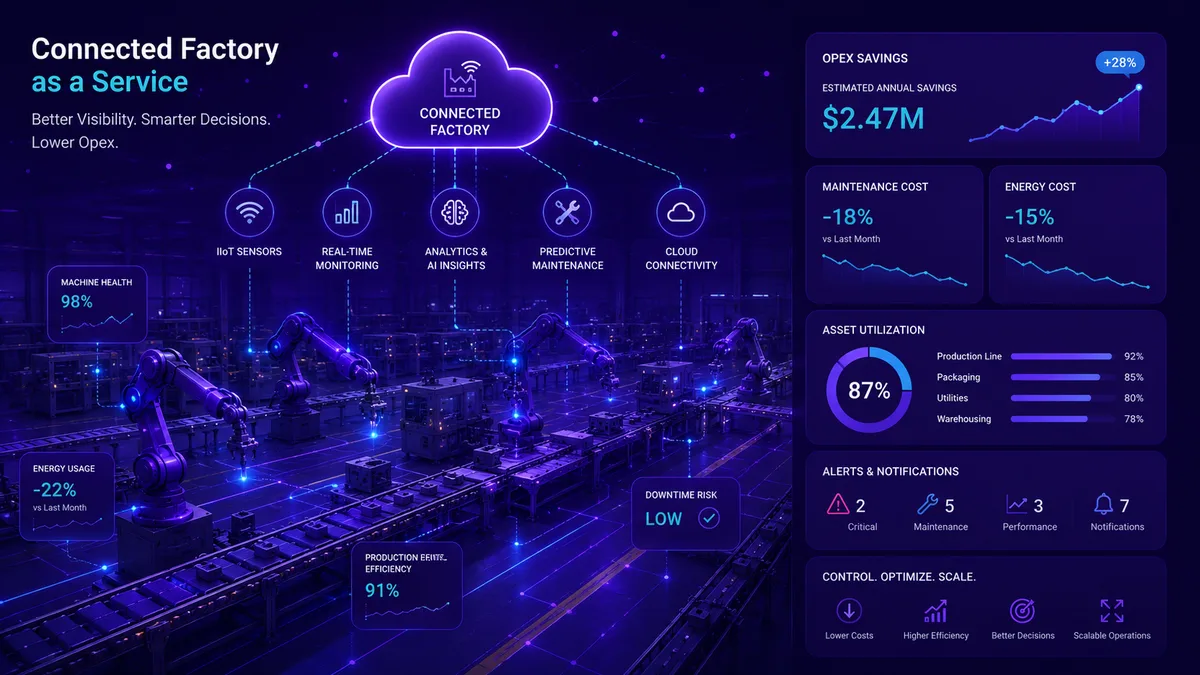 Connected Factory as a Service helps better control of OPEX